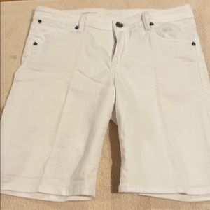 White jean shorts